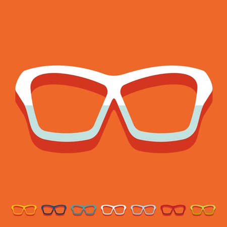 Flat design: glassesのイラスト素材