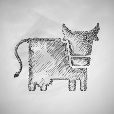 cow iconのイラスト素材