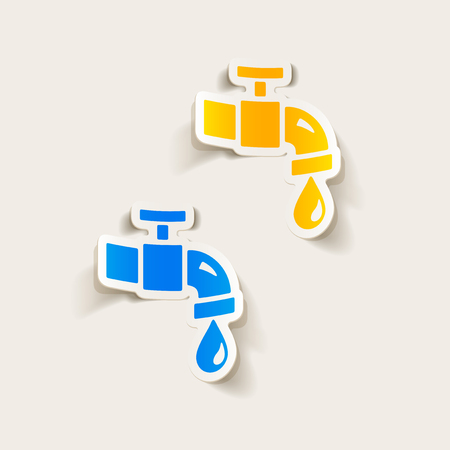 realistic design element: water tapのイラスト素材