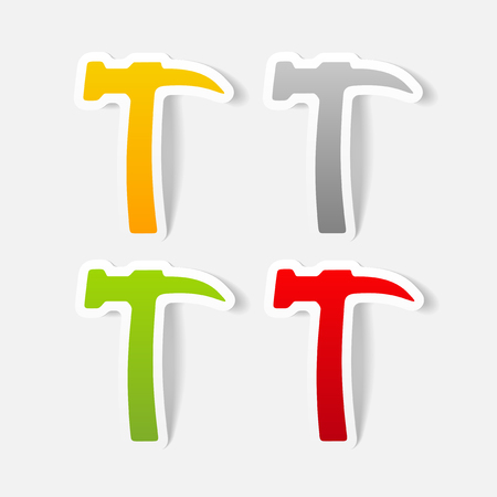 realistic design element: hammerのイラスト素材