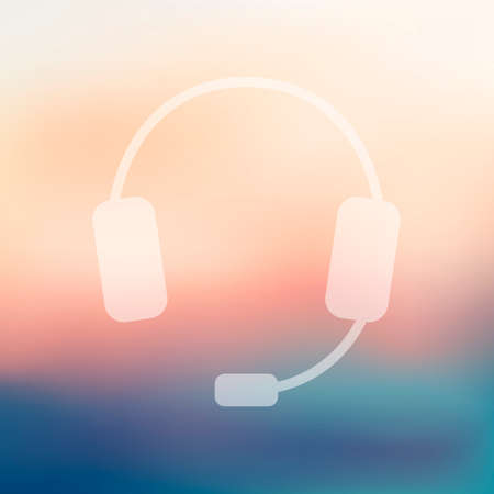 headphones icon on blurred backgroundのイラスト素材
