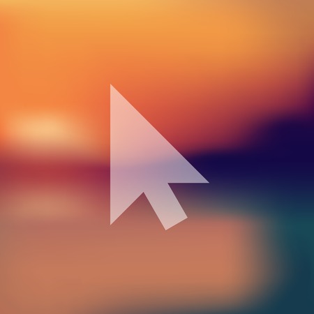 cursor icon on blurred background