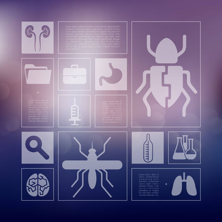 veterinary infographic with unfocused backgroundのイラスト素材