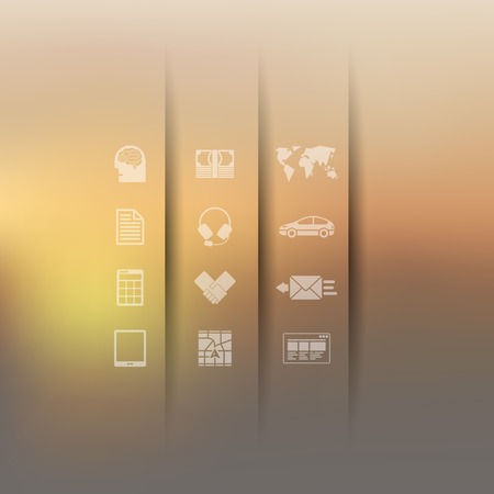 business infographic with unfocused backgroundのイラスト素材