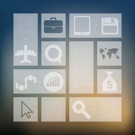 business infographic with unfocused backgroundのイラスト素材