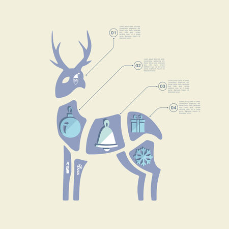 Christmas flat infographicのイラスト素材