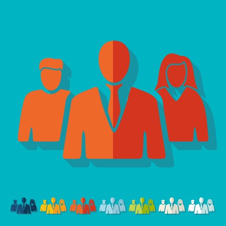 Flat design: business peopleのイラスト素材