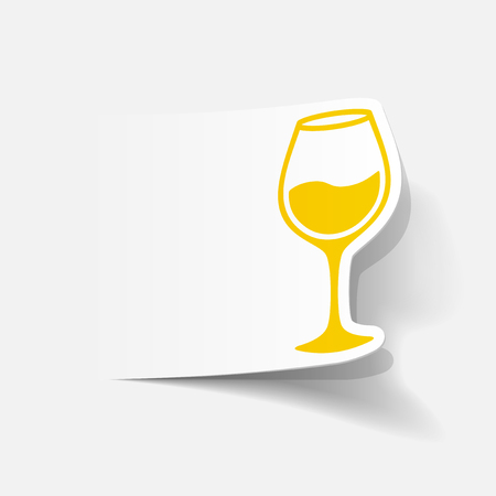 realistic design element: wineglassのイラスト素材