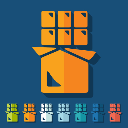 Flat design: chocolateのイラスト素材