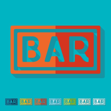 Flat design: barのイラスト素材