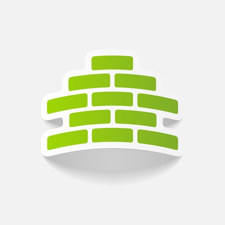 realistic design element: brickworkのイラスト素材