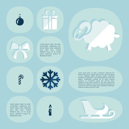 Christmas flat infographicのイラスト素材