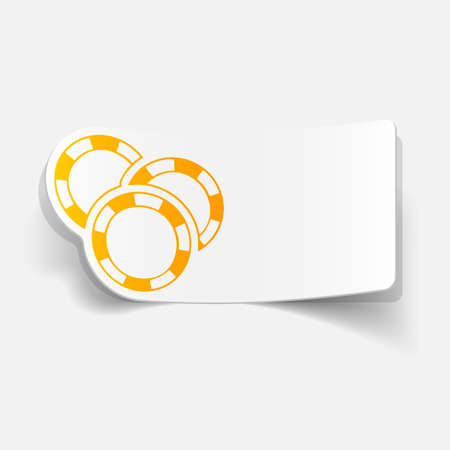 realistic design element: casino chipsのイラスト素材