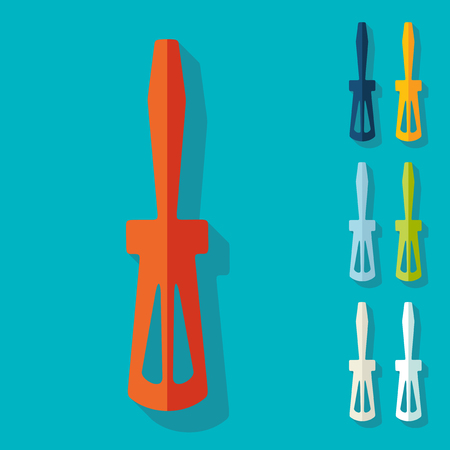 Flat design: screwdriverのイラスト素材