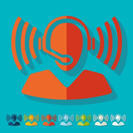 Flat design: call centerのイラスト素材