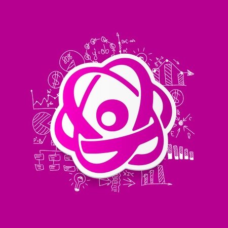 Drawing business formulas: atomのイラスト素材