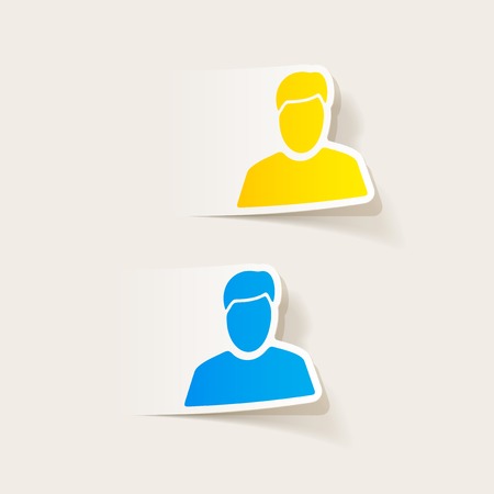 realistic design element: manのイラスト素材