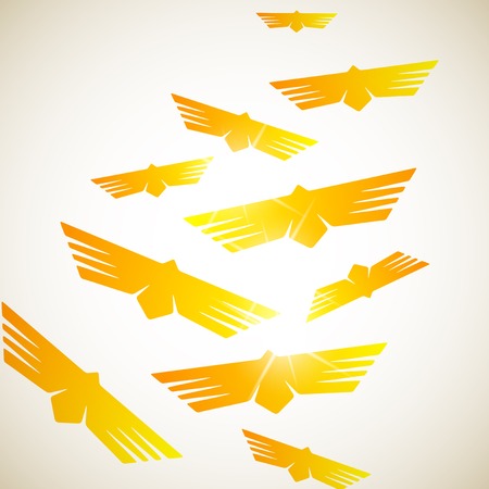 abstract background: birdのイラスト素材