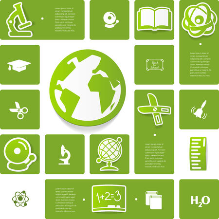 Education sticker infographicのイラスト素材