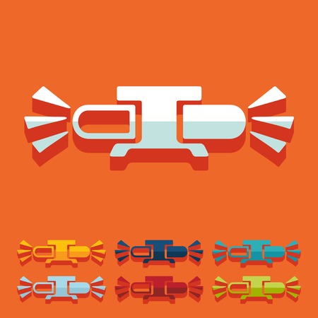 Flat design: flasherのイラスト素材