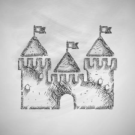 fortress iconのイラスト素材