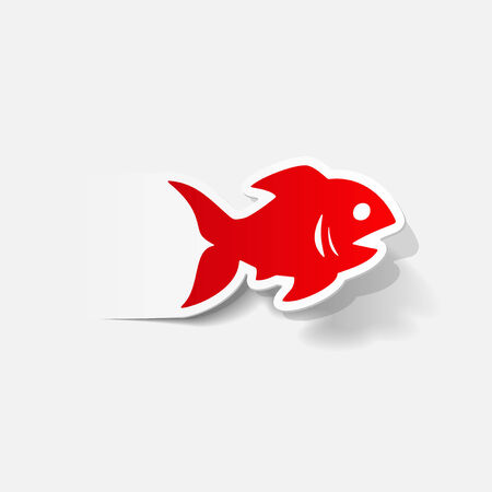 realistic design element: fishのイラスト素材