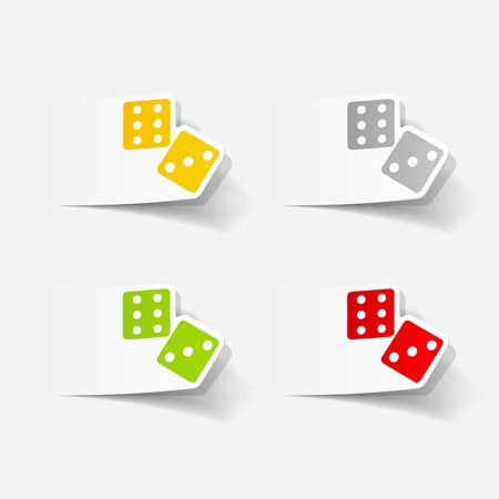 realistic design element: diceのイラスト素材