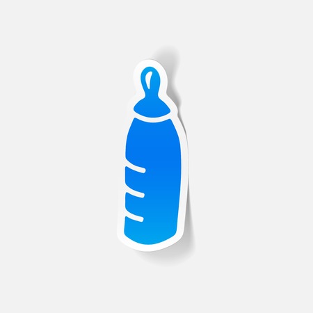 realistic design element: baby bottleのイラスト素材
