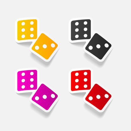 realistic design element: diceのイラスト素材