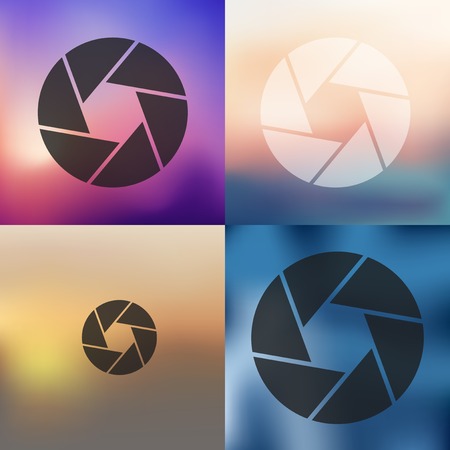 photo icon on blurred backgroundのイラスト素材
