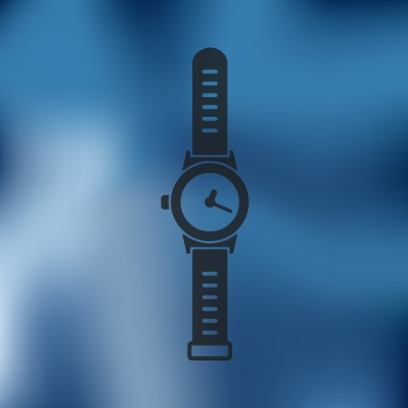 watch icon on blurred backgroundのイラスト素材
