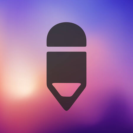 pencil icon on blurred backgroundのイラスト素材