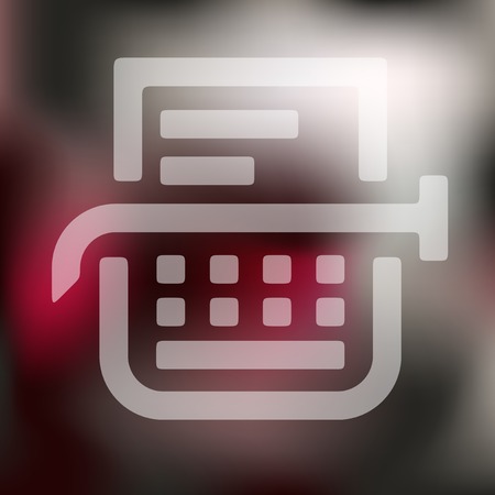 typewriter icon on blurred backgroundのイラスト素材