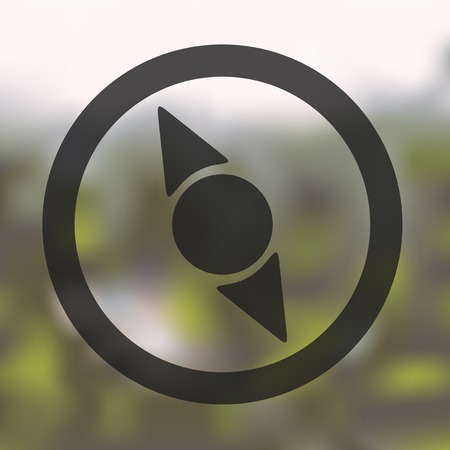compass icon on blurred backgroundのイラスト素材