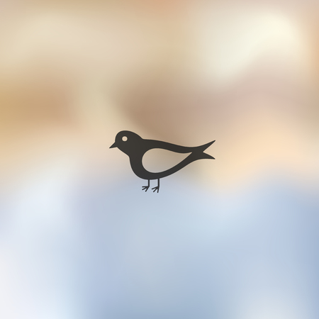 bird icon on blurred backgroundのイラスト素材