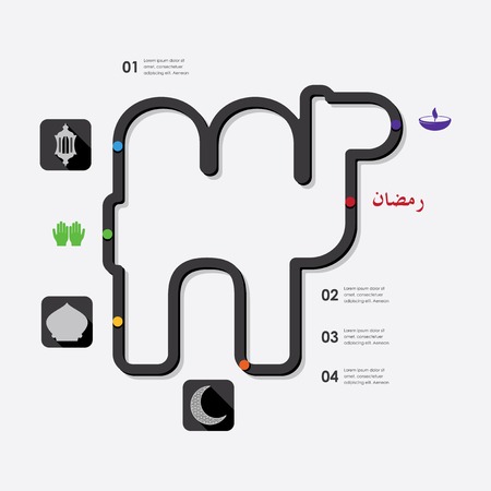 ramadan infographicのイラスト素材