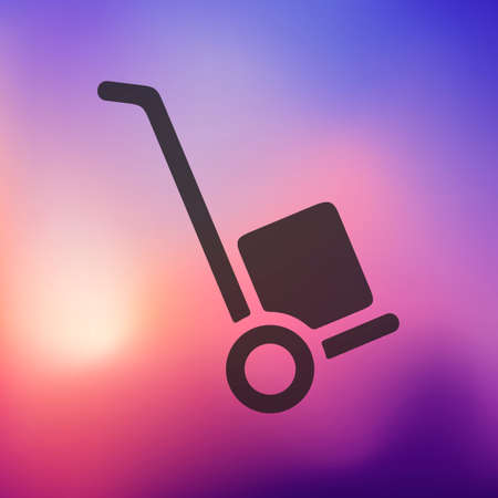 trolley icon on blurred backgroundのイラスト素材