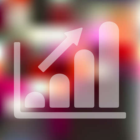 chart icon on blurred backgroundのイラスト素材