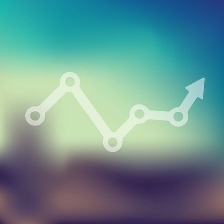 chart icon on blurred backgroundのイラスト素材