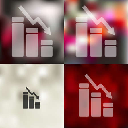 chart icon on blurred backgroundのイラスト素材