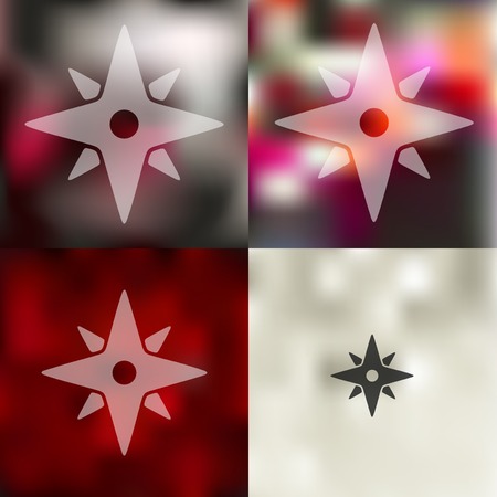 compass icon on blurred backgroundのイラスト素材