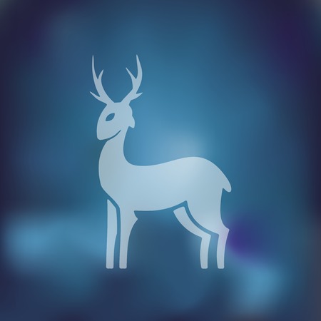 deer icon on blurred backgroundのイラスト素材