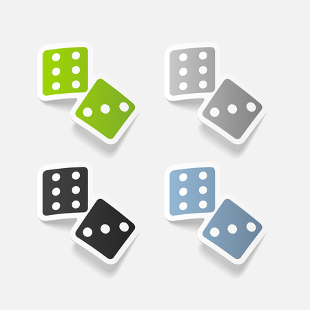 realistic design element: diceのイラスト素材