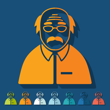 Flat design: senior citizensのイラスト素材