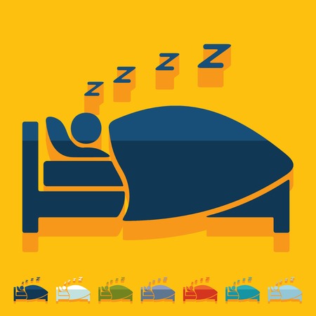 Flat design: sleepのイラスト素材
