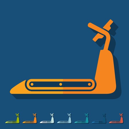 Flat design: treadmillのイラスト素材