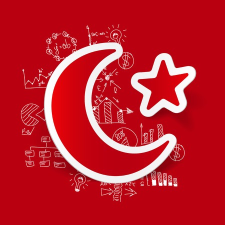 Drawing business formulas: moonのイラスト素材