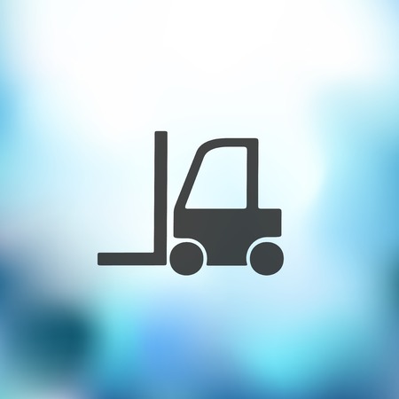 forklift icon on blurred backgroundのイラスト素材