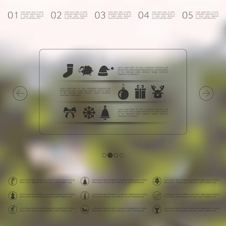 Christmas infographic with unfocused backgroundのイラスト素材