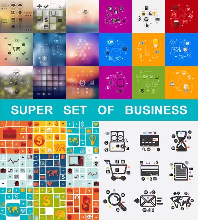 Super set of businessのイラスト素材